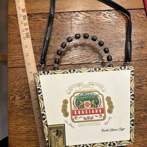 Vintage Braciano Black and Gold Cigar Box Purse